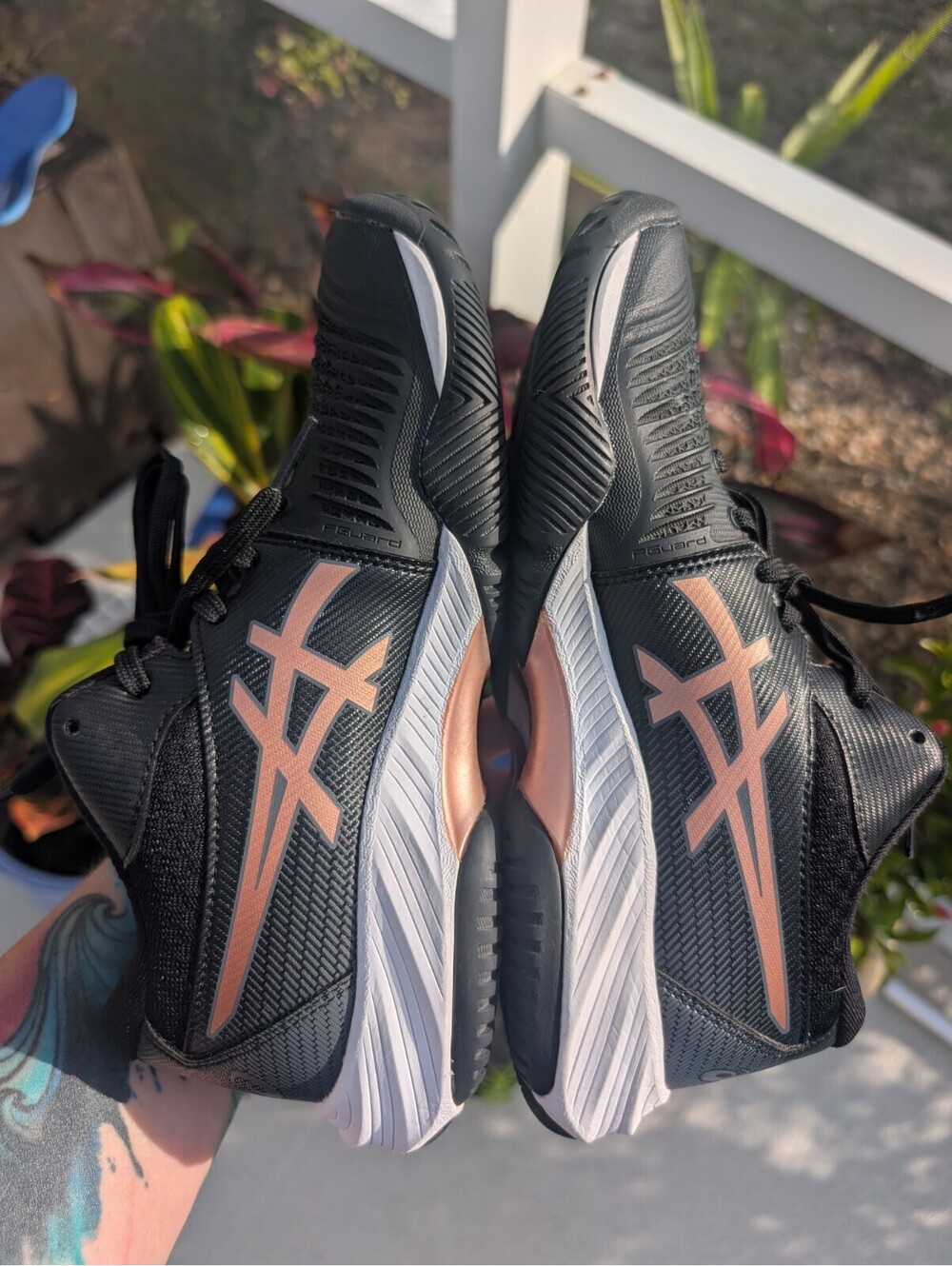ASICS Netburner Ballistic FF MT 3 Womens Volleyball Shoes Size 7.5 Blk/Rose Gold - Picture 7 of 11